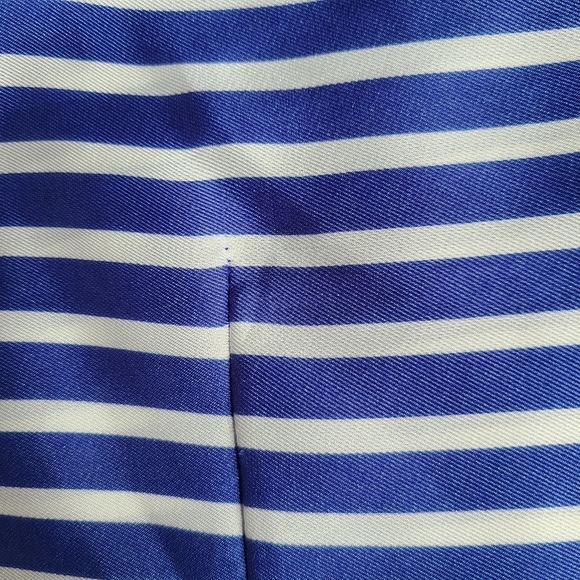 Talbots Blue and White Striped Sleeveless Blouse - Picture 5 of 6